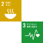 SDGs2 飢餓をゼロに、SDGs3 すべての人に健康と福祉を